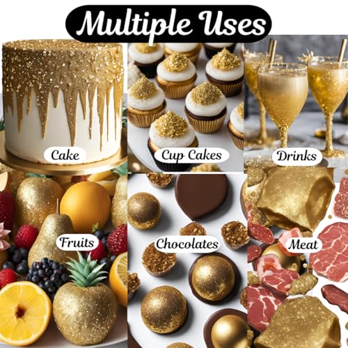 image for Dazzle Dust Edible Glitter Sprinkles for Cake Decorating, Drinks, Cook