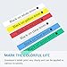 Compatible with Brother TZe Tape 6mm .23'' Laminated TZe-211/111/411/511/611/711 P-Touch Label Tape 6mm for Brother Label Maker PTD220 PTD210 PTH110, Black on White/Clear/Red/Yellow/Blue/Green, 6 PK
