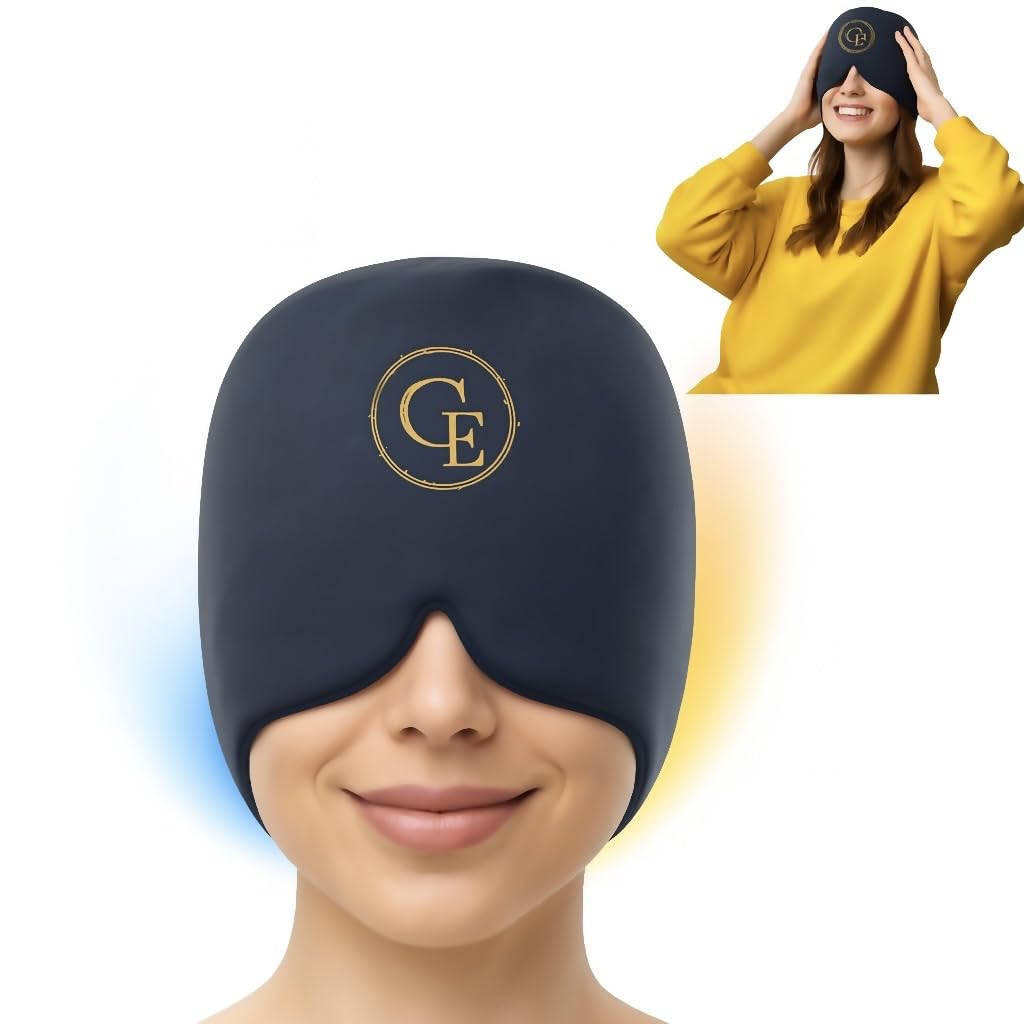 Bonnet Migraine Gel Chaud Froid, Soulagement Rapide Maux de tête et tension | Un geste simple pour calmer les migraines et sinusites, yeux et tempes, effet immédiat naturellement, gel réutilisable