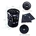 EMOCCI Rotating Makeup Organizers 360 Adjustable Spinning Cosmetic Storage Box Case Large Capacity Make Up Holder Vanity Shelf Fits Counter top Bathroom Kitchen(Black)