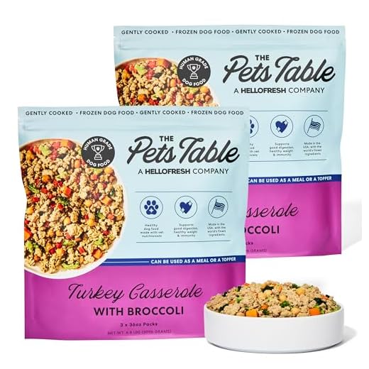 The Pets Table Human-Grade Turkey Casserole Fresh Dog Food, Dog Food Topper or Complete Meal, 6 Count of 36-oz Pouches, 13.6lbs