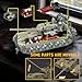 honchoes WW2 Panzer VIII Maus Tank Building Sets for Adults, Army Military Vehicles Collectible Model for Home Decor (Olive Green)