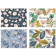 Hallmark Thank You Cards Assortment, Painted Florals 48 Cards with Envelopes for Baby Showers, Bridal Showers, Weddings, All Occasion