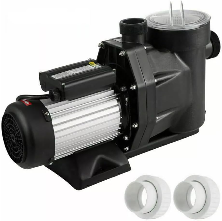 iMeshbean 1HP Swimming Pool Pump,750w Motor In/Above Ground Pool Pump,High Flow Rate Powerful Self-Priming Pool Pump with Strainer Basket for Hayward Replacement