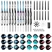 WINSDART Darts Metal Tip Set Professional Metal Darts for Dartboard Steel Tip Darts with Nonslip Iron Barrel Aluminum Dart Shafts,Extra Flights,Dart Sharpener,Gift Box