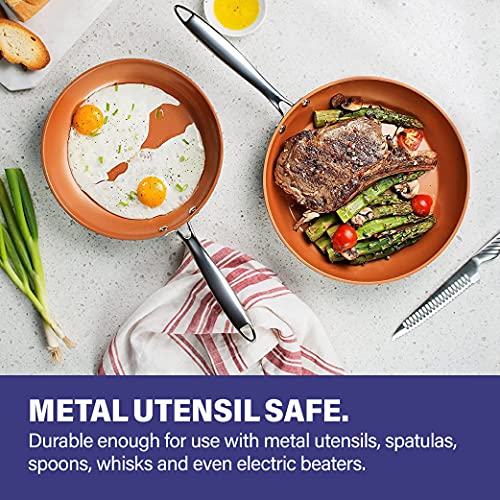 Gotham Steel Pro 20 Piece Pots & Pans Set | Hard Anodized Complete Cookware Set + Bakeware Set, Ultra Nonstick Ceramic Copper Coating, Chef Grade Quality, Metal Utensil Safe, Oven & Dishwasher Safe #TOP6