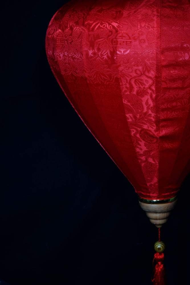 PaperLanternStore.com Large Red Vietnamese Silk Lantern, Garlic Umbrella