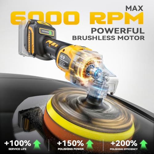 Ecarke Cordless Rotary Polisher Kit for DeWalt