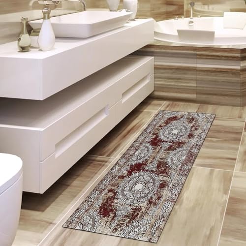 Alfombra antideslizante lavable para pasillo largo de hogar 4