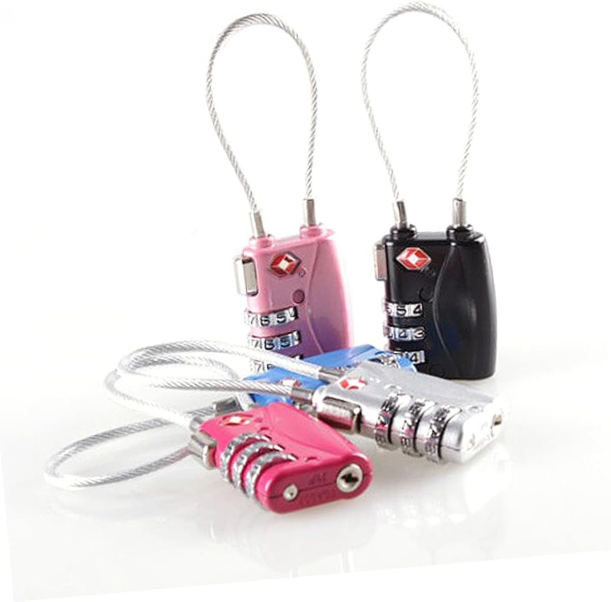 CALLARON TSA Approved Combination Locks Travel Luggage Padlock Material Colors Rosy