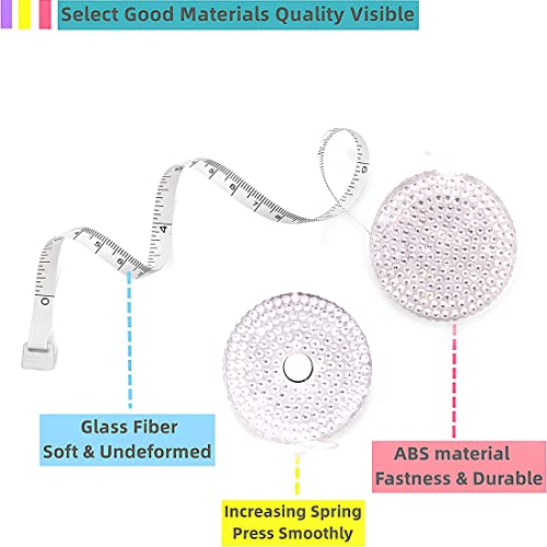 Soft Tape Measure Measuring Tape Bling Diamond Rhinstone For Body Fabric Sewing Tailor Cloth Knitting Craft Measurements, Home Craft Measurements Dual Sided 60 Inches Retractable Tape Measure Set #TOP3