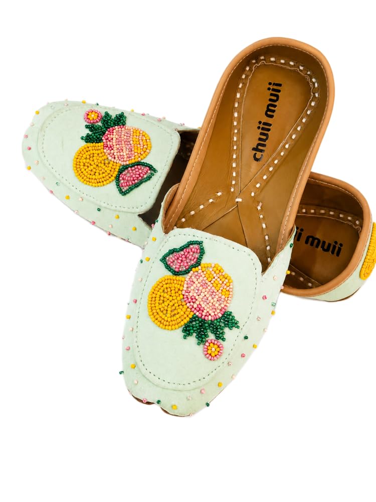 Fruit Pop Loafers | Mint Green Leather Loafers for Women | Casual Comfort-image-19