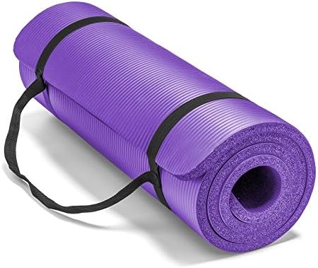 Spoga, Premium 5/8-inch Extra Thick 71-inch Long High Density Exercise Yoga Mat with Comfort Foam and Carrying Straps, for Exercise, Yoga, and Pilates