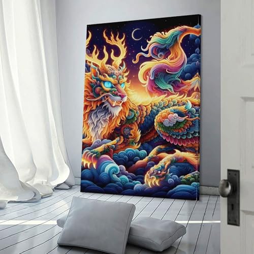 Impression giclée dragon maléfique KAYZTGSDA décoration salon 40x60 - 3