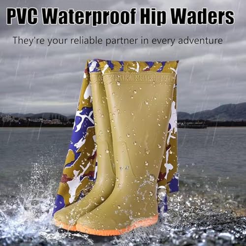 Botas de vadeo de PVC impermeables unisex talla 4.5 UK con hebilla ajustable 3