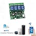 MHCOZY WiFi Smart Switch Relay Module for Home Automation,Add WiFi to Access Control Garage Door,eWelink app Remote Dry Contact,Works with Alexa,Google Assistant (5-32V 4CH)