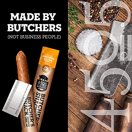 4505 Original Recipe, Sausage Link Meat Sticks, 24G Of Protein, Keto, Paleo, Gluten Free, 12 King Size Butcher’s Snack Sticks, 2 Oz Each #TOP5