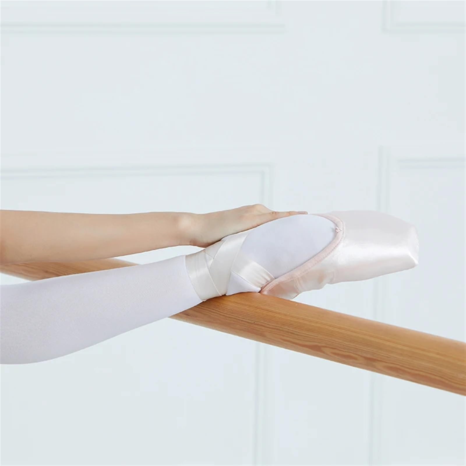 Chaussons de Danse Demi-Pointes for Adultes, Filles et Femmes, Chaussures de Danse de Ballet for débutants, en Satin(Pink,10)