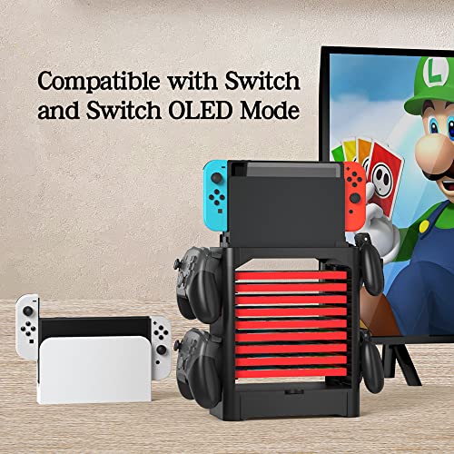 image for VoSinrly Game Storage Tower for Nintendo Switch - Stackable Game Disk 