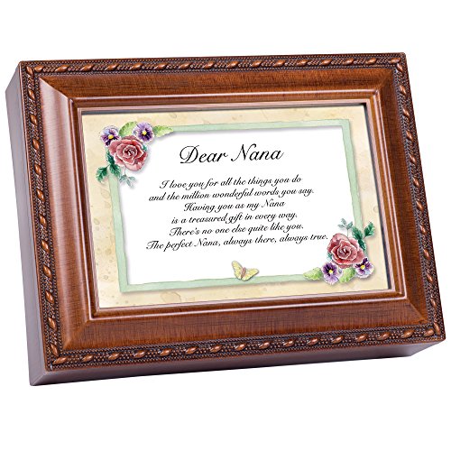 Cottage Garden Dear Nana Woodgrain Traditional Music Box Plays You Light Up My Life #TOP12
