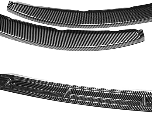 Stay-Tuned, 5PCS ABS GT-Style Front Bumper Lip Spoiler Body Kit + Universal 31" x 4" Side Skirts, Compatible with 2013 2014 Ford Mustang V6 / V8, Exterior Accessory (Carbon Painted)
