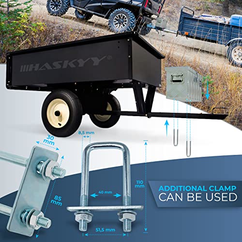 HASKYY Aluminium Transportbox 615x265x300 mm Truckbox Deichselbox Werkzeugkasten Alubox Alukoffer