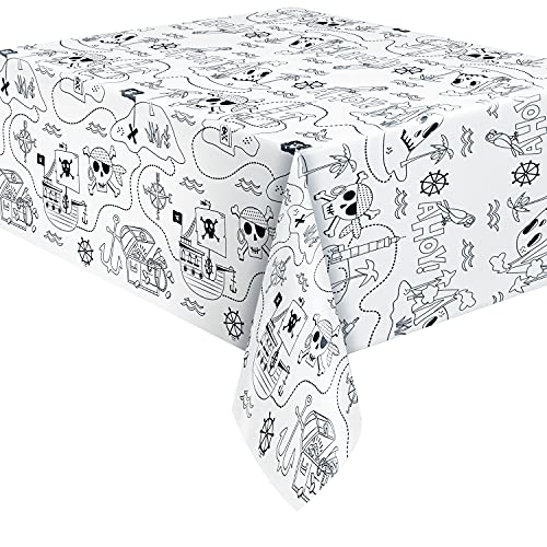 Multiple Brands (2 Pack) Pirate Treasure Map Coloring Party Paper Table Cover 54 X 84 Inches (Plus Party Planning Checklist By Mikes Super Store), Multicolor #TOP3