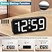 Peakeep Small Digital Alarm Clock Plug in for Bedrooms Bedside, Tiny Electric Clock Large Big Numbers Display Battery Backup for Desk Table, 6 Dimmers, 5 Adjustable Alarm Volume (White)