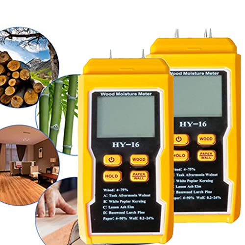 hokojix Wood Moisture Meter Digital Moisture Detector Moisture Tester Pin-Type Water Leak Detector Damp Tester Wood