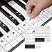 Set da 2 Pezzi Adesivi per Tastiera Musicale, Adesivo per Tastiera del Pianoforte, Adesivi per Note di Tastiera di Pianoforte, Rimovibile, per 37/49/54/61/88 Tasto Bianco e Nero Principianti