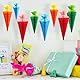 BETESSIN Einschulung Deko Bunt - 8 Stück Zuckertüten aus Seidenpapier - Schultüte Deko - Hängende Dekoration für Schuleinführung, Schulanfang, Einschulung Mädchen & Jungen UVM.