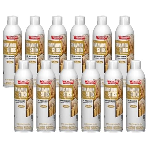 Champion Sprayon air fresheners Cinnamon Stick net 15 oz.. Case 12 cans. Cover