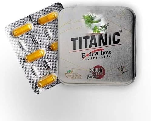 Titanic Extra Power, Enhance Energy, Stamina, Healthy Bones & Sport Performance For Men - Capsule