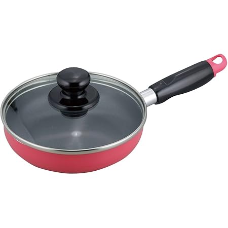 和平フレイズ フライパン お弁当用 かちこれ ミニサイズ 16cm チェリーレッド ガス火専用 蓋付 ふっ素樹脂加工 KR-8259