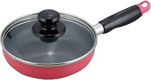 和平フレイズ フライパン お弁当用 かちこれ ミニサイズ 16cm チェリーレッド ガス火専用 蓋付 ふっ素樹脂加工 KR-8259