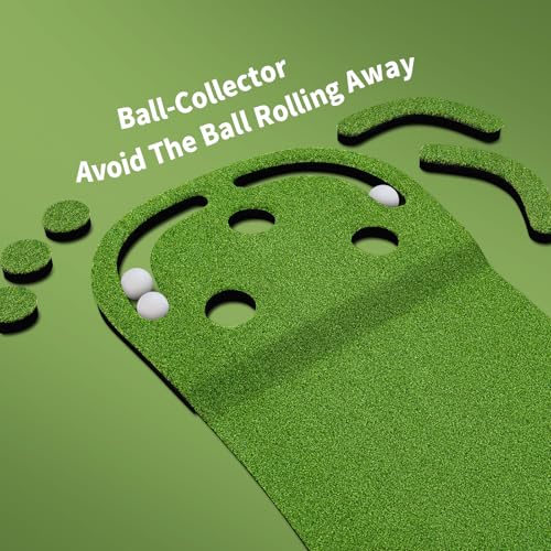Image of Wekin Indoor Putting Green,2x8ft Artificial Turf Putting Green with Adjustable Putter, 2 Balls, Perfect Golf Putting Game Mat for Home,Party,Office