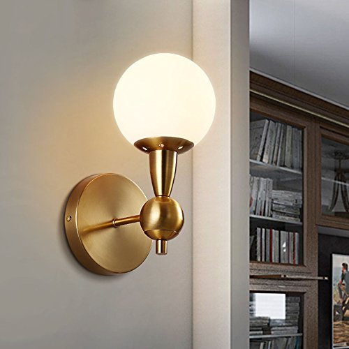 Apliques de pared lámpara de pared de vidrio nórdico de salón y pasillo