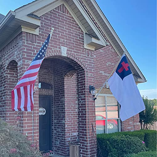 Bradford Christian Flag 3X5 Ft Outdoor Made In Usa, Embroidered Christian Church Flags For Christianity Easter Day Catholic, Heavy Duty Cross Jesus Flags With 2 Brass Grommets #TOP1