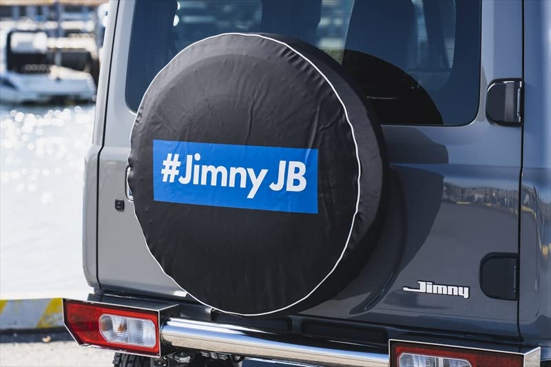 Amazon | タイヤカバー ジムニー JB23W JB64W ボックスロゴ ブルー