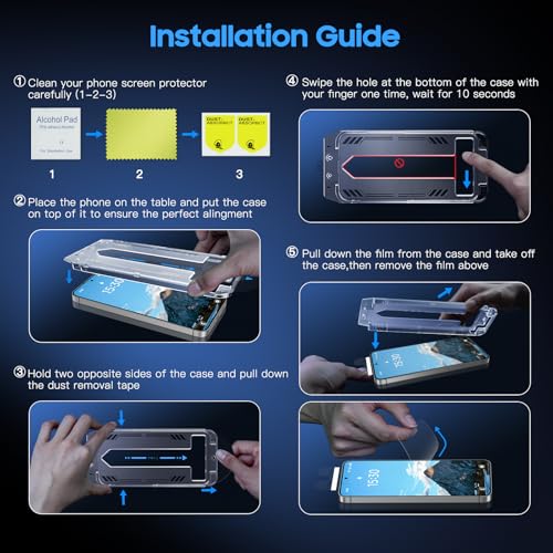 Image of Uyiton for Samsung Galaxy S25 Plus /S24 Plus Matte Screen Protector | Ultrasonic Fingerprint Support Anti- Glare 9H Tempered Glass Scratch-Resistant Bubble-Free, 2 Pack