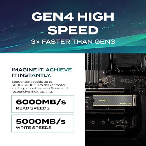 Image of ADATA 2TB Legend 860 PCIe Gen4 x4 M.2 2280 SSD Solid State Disk