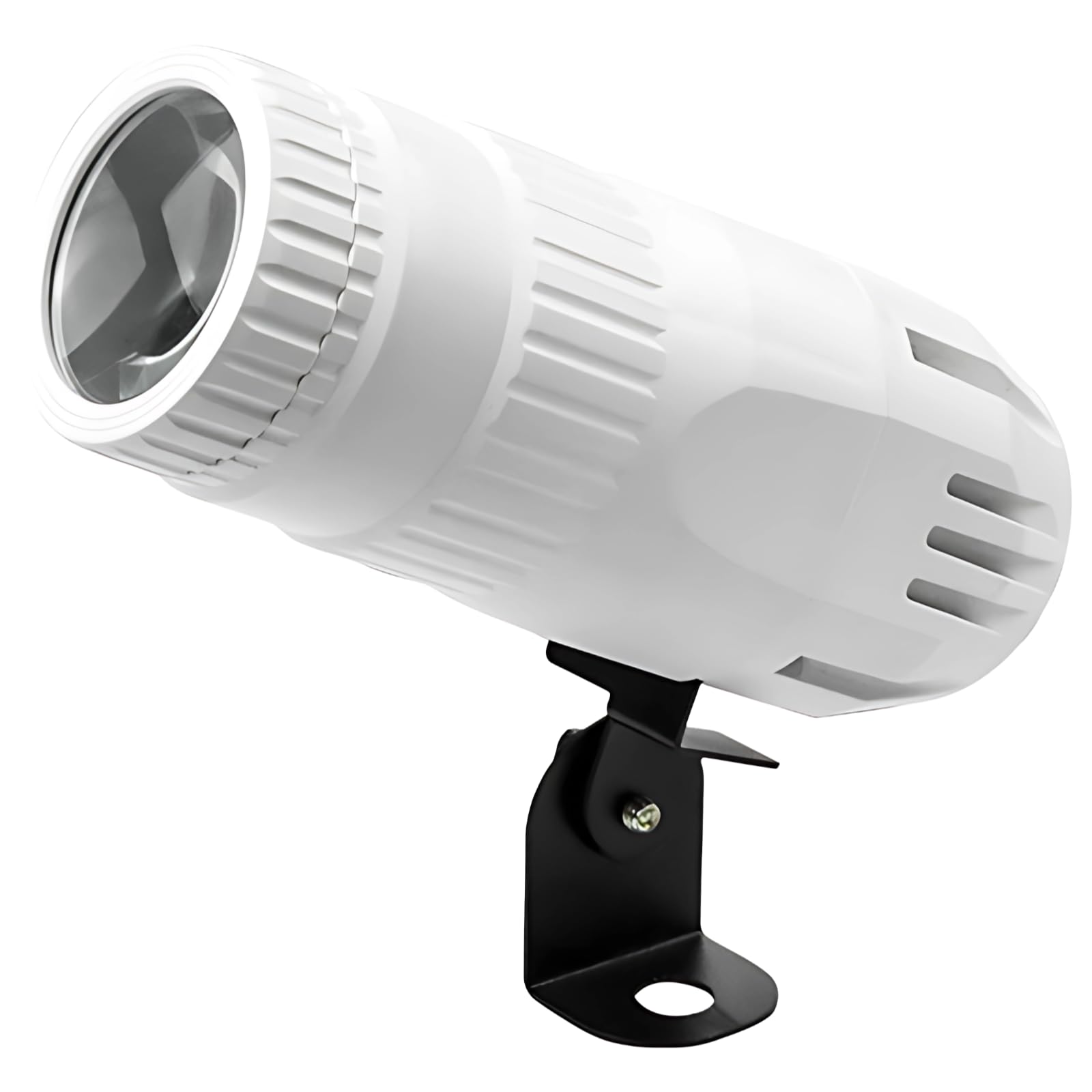 RGBW - Luz de bola de espejo 4 en 1, punto LED superbrillante para bolas de discoteca, 2.2 x 7.1 x 3.1 pulgadas, iluminación de discoteca de fiesta interior, control remoto, acabado blanco