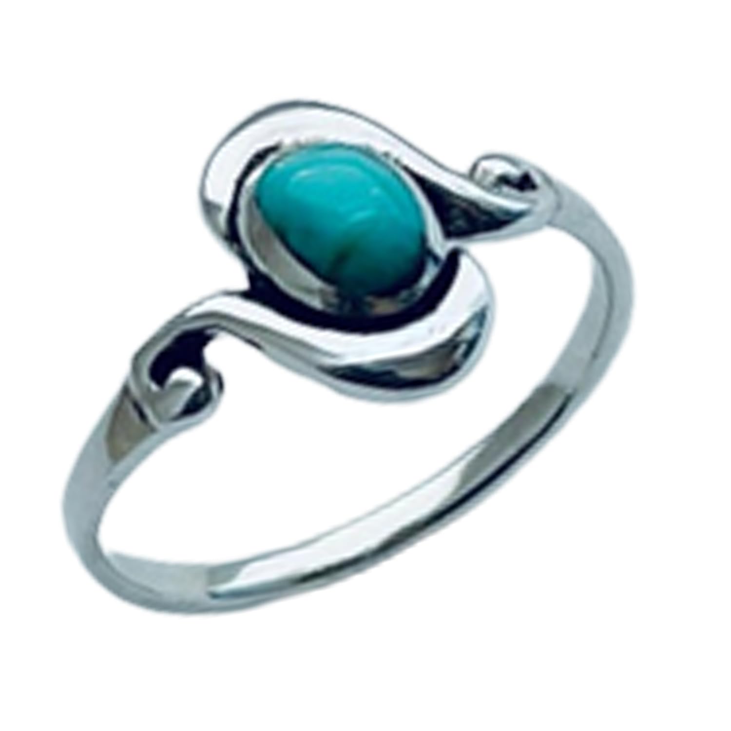 Anillo turquesa moderno de plata de ley maciza, anillo bohemio, anillo de Bali, anillo delicado, anillo elegante, anillo minimalista, anillo del día de la madre, regalos de piedra natal de diciembre