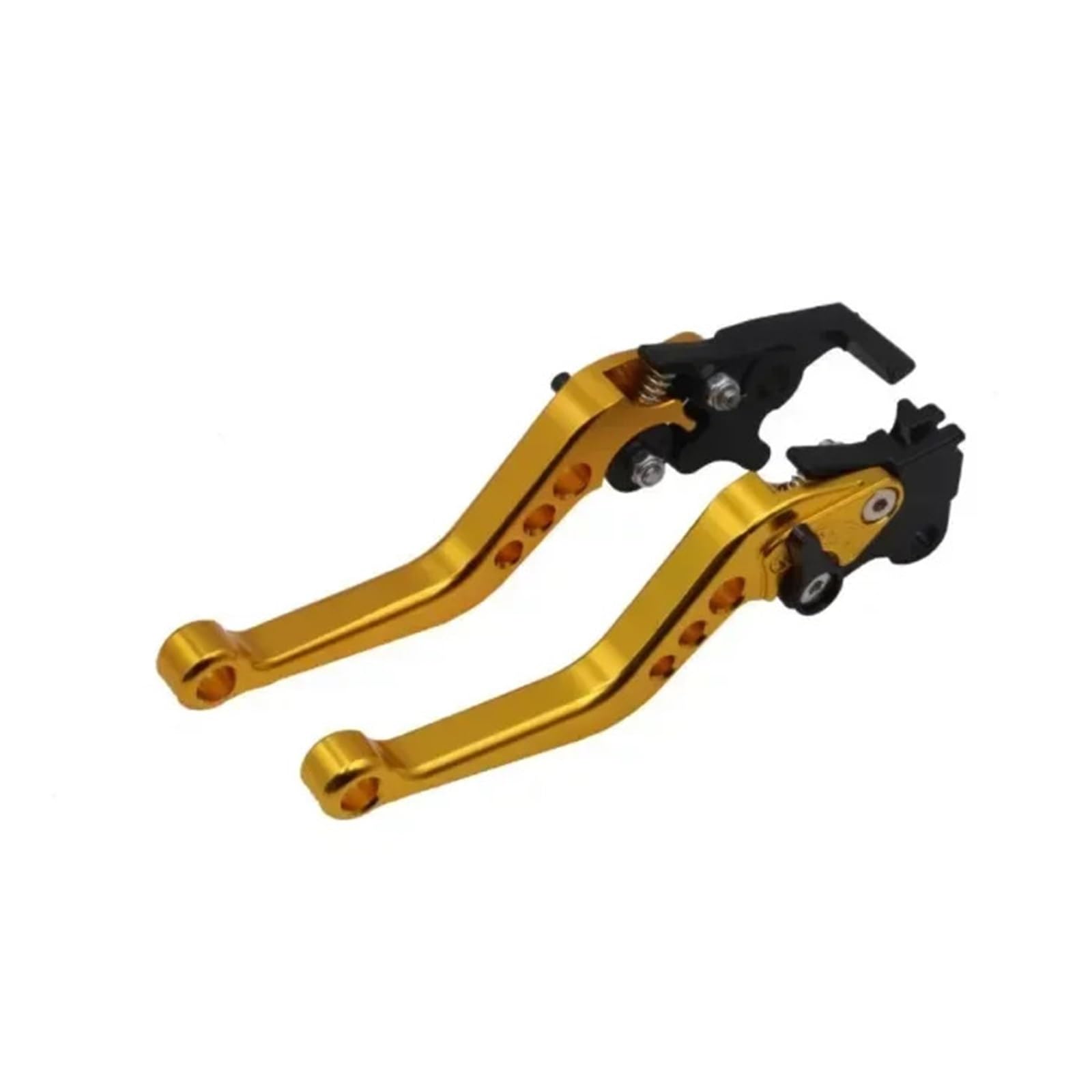 Abdktmnx Golden Motorcycle Brake Handle Motorbike Cnc Clutch Drum Brake Lever Handle Adjustable Handlebar Set Motorcycle Accessories Handlebar Clutchs Brakes Levers