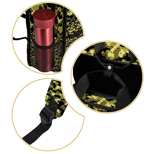 Sac à dos pour garçons kaki vert multicolore réglable 35cm - 2
