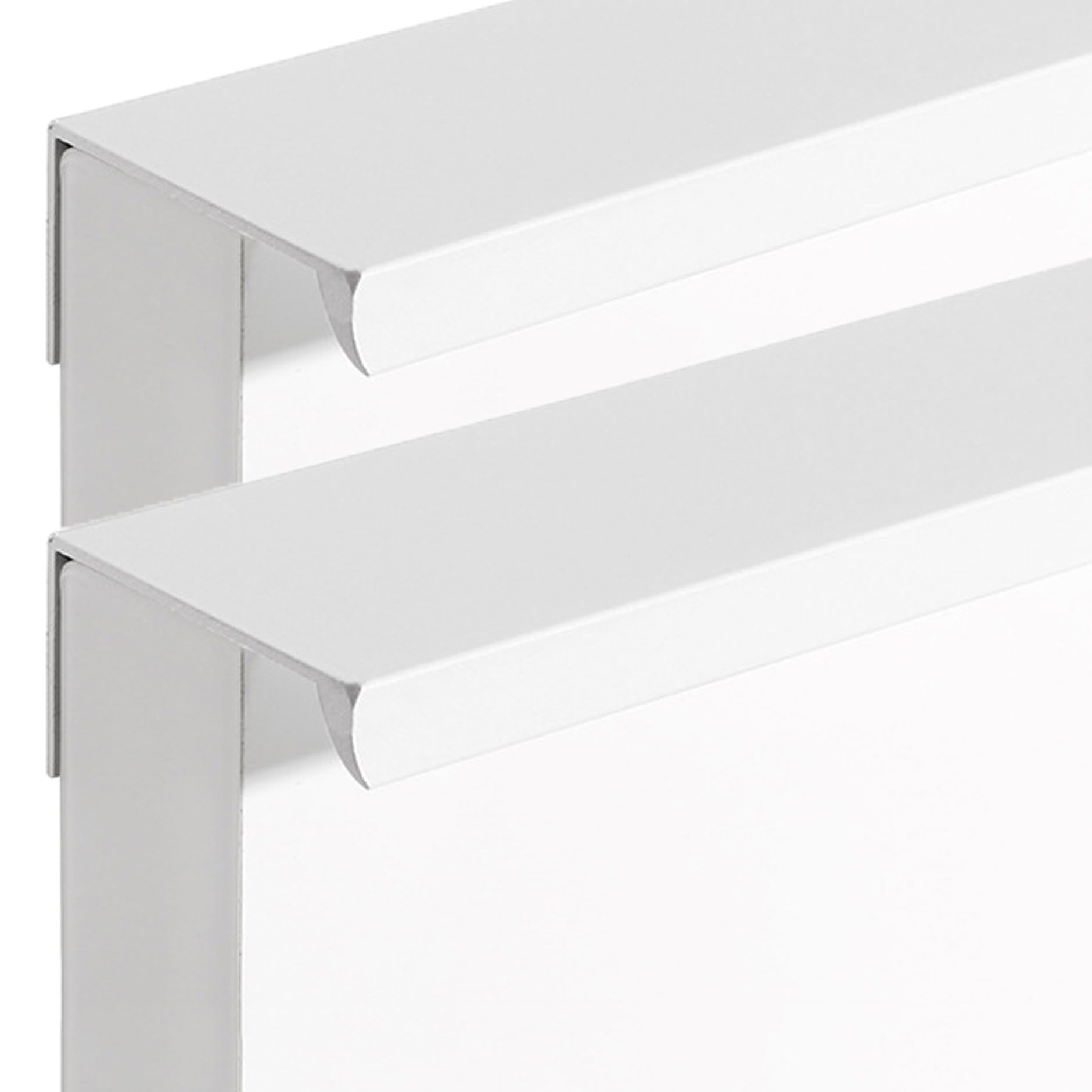 Jialuo0318 White Furniture Pull Aluminium Alloy Invisible Handles Concealed Pull Kitchen Cupboard Handles Sliding Finger Edge Pull Door Knob Cabinet Handle Drawer Handles 2 Piece (,Length 600Mm)