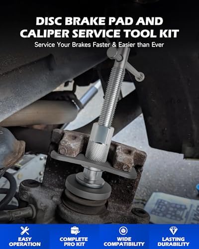 Orion Motor Tech 24pc Brake Caliper Compression Tool Set, Heavy Duty Brake Piston Compressor and Wind Back Tool Kit for Brake Pad Replacement, Universal Disc Brake Caliper Set with Blue Case - 1