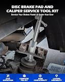 Orion Motor Tech 24pc Brake Caliper Compression Tool Set, Heavy Duty Brake Piston Compressor Tool and Wind Back Tool Kit for Brake Pad Replacement, Universal Disc Brake Caliper Tool Set with Blue Case