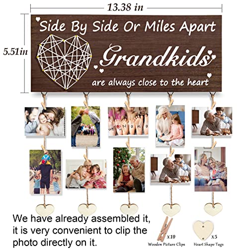 Grandma Gifts Picture Frame for Grandmother Birthday Gifts from Granddaughter & Grandson - Black Grandkids Photo Frame Nana Gifts for Mother Day, Thanksgiving, Christmas