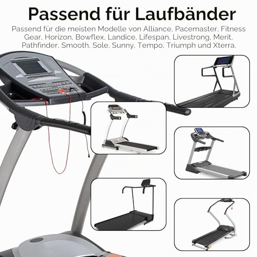 Laufband Sicherheitsschlüssel,Universal Laufband Magnet Sicherheitsschloss Magnetischer Sicherheitsschalter für Laufbänder Not-Stop-Zubehör für die meisten Laufbänder Rot 1.8mm